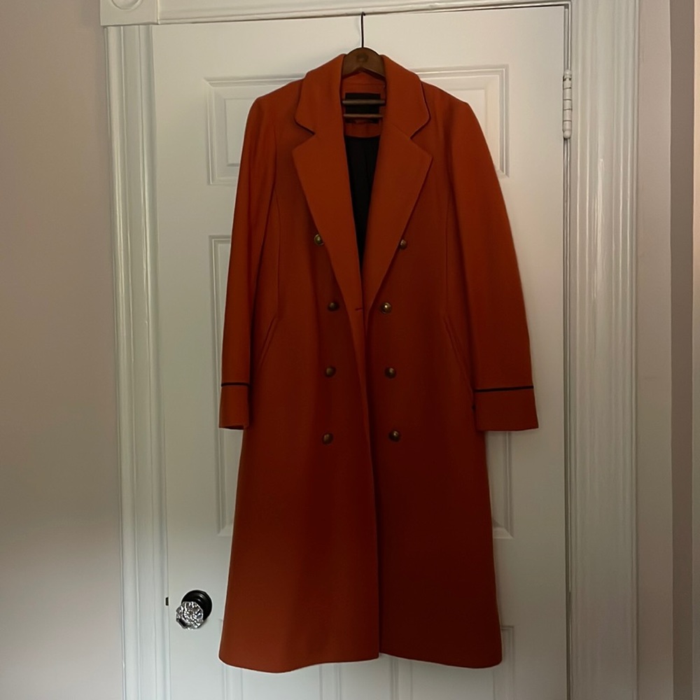 Scotch and Soda burnt orange peacoat size M